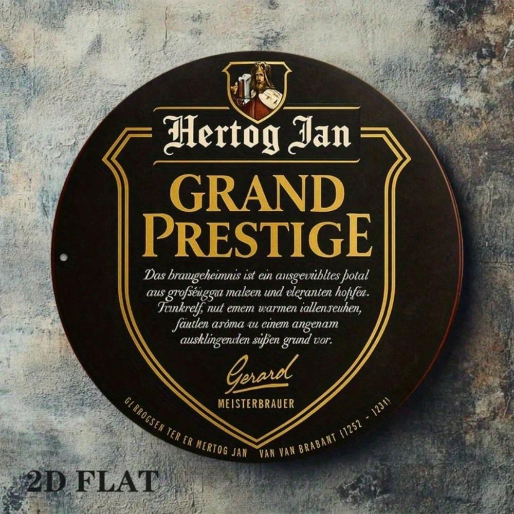 Круглый винтажный металлический знак Hertog Jan на немецком языке для бара, настенный плакат