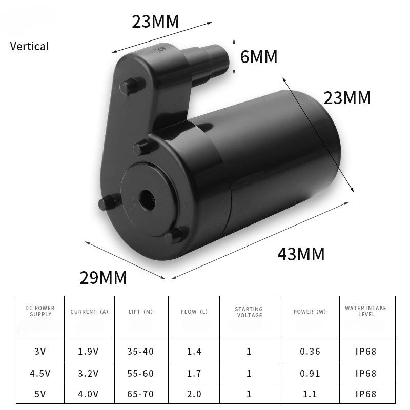 1 шт. Мини-погружной микро-водяной насос DC 3-5 В с USB, Маленький аквариумный насос для аквариумов, пруда, фонтана, гидропоники, сада