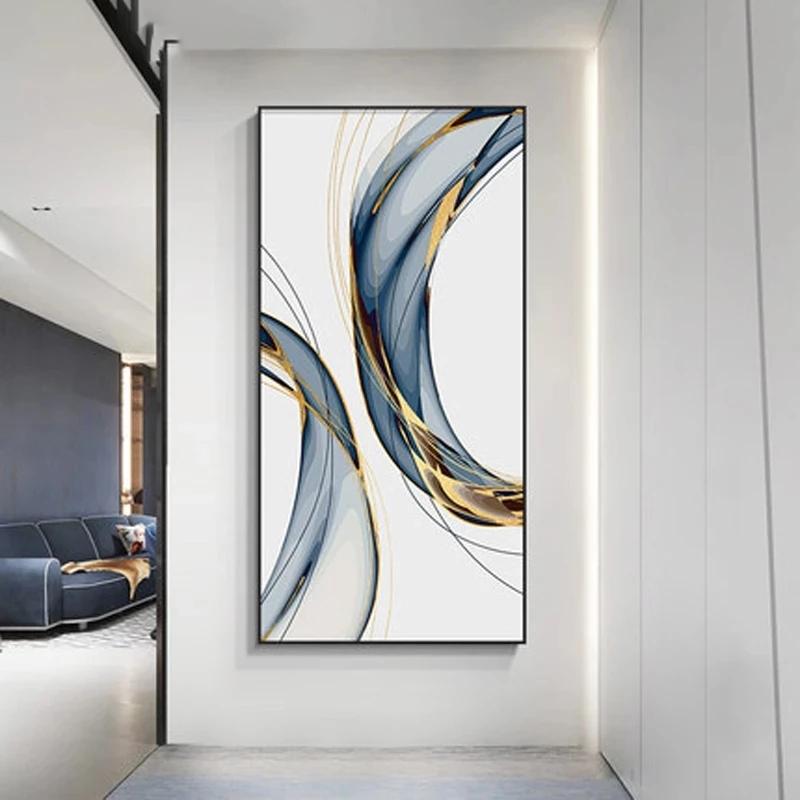 Роскошные абстрактные ленты, холст, живопись, скандинавские постеры и принты, настенные художественные картины для гостиной, спальни, современный домашний декор