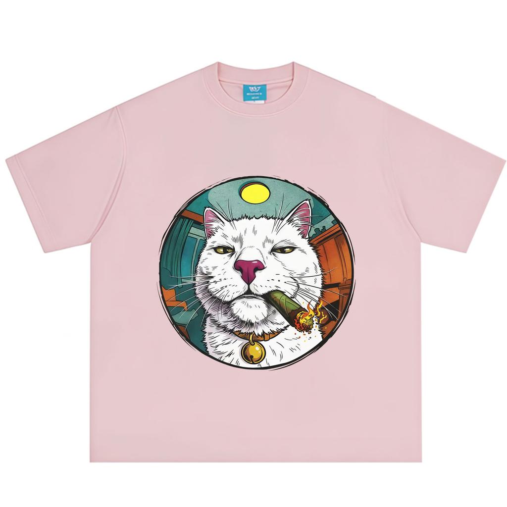 Funny Cat Meme Tshirt Unisex Unisex Fashion Vintage Tshirt Shortsleeved Loose Hiphop Cotton Casual Tshirts Streetwear