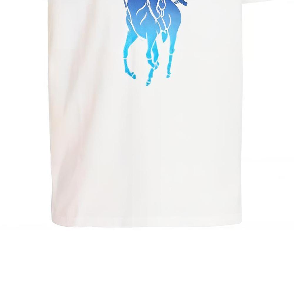 Polo Ralph Lauren SS23 Логотип Принт Повседневная Круглый вырез Короткий рукав Футболка Мужские Топы Белый 710890946-002