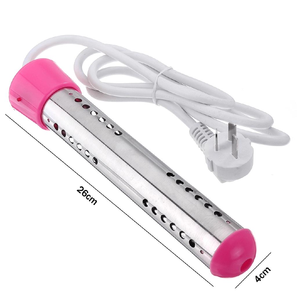 Electric Immersion Element Boiler Automatic Power-off Water Heater Curling Irons Heater Red 220V 2500W 1.5M