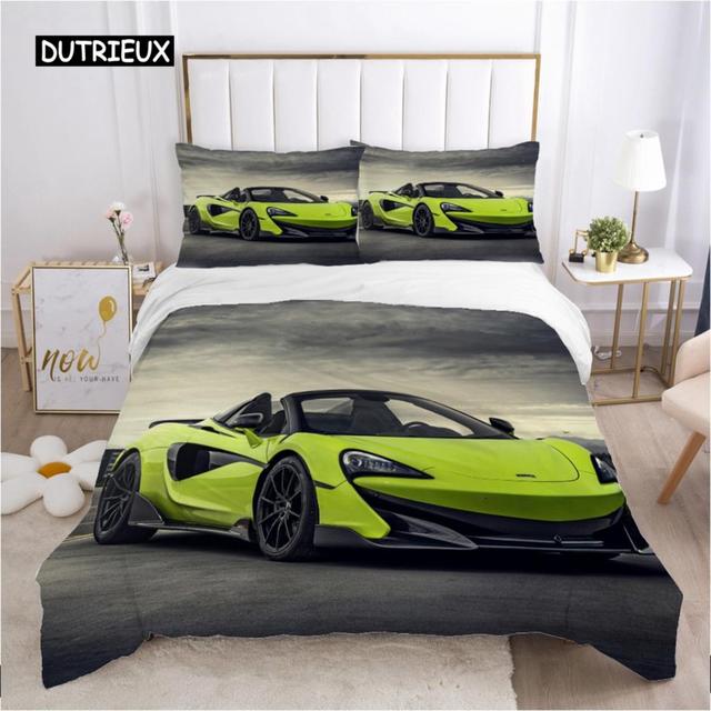 Набор пододеяльников для спортивных автомобилей, размер королевы, крутой гоночный пододеяльник, комплект постельного белья для экстремальных видов спорта для мальчиков, подростков, мужской декор комнаты