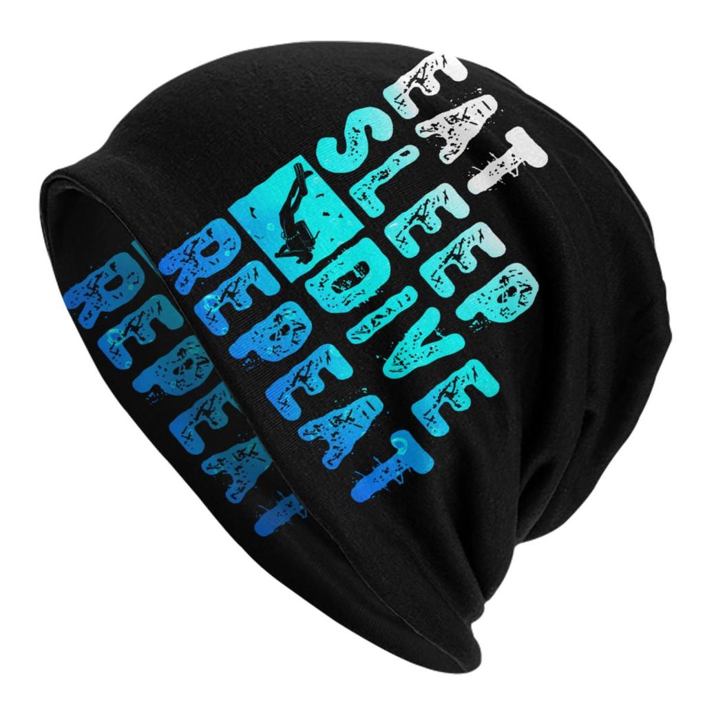 Шапка-бини с флагом для подводного плавания, унисекс, женские аксессуары для любителей дайвинга, шапки с черепами, подарки для дайвера, крутой дизайн, вязаные шапки