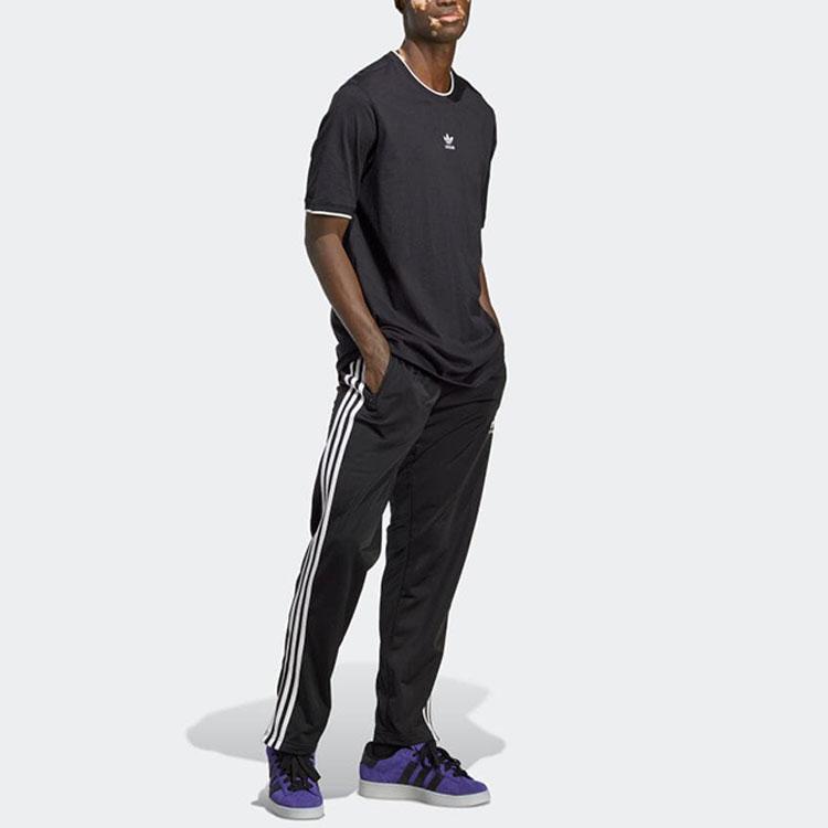 Adidas Оригинальные прямые длинные спортивные брюки с логотипом в виде трилистника, черные IA6329