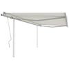 VidaXL Manual Retractable Awning with Posts 4x3.5 M Cream 3070017