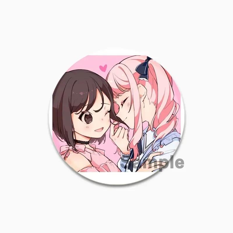 32/44/58 мм Акияма Мизуки мультфильм милые броши ручной работы круглый пластиковый значок аниме ювелирные изделия эмалированные булавки для рюкзака одежда шляпа