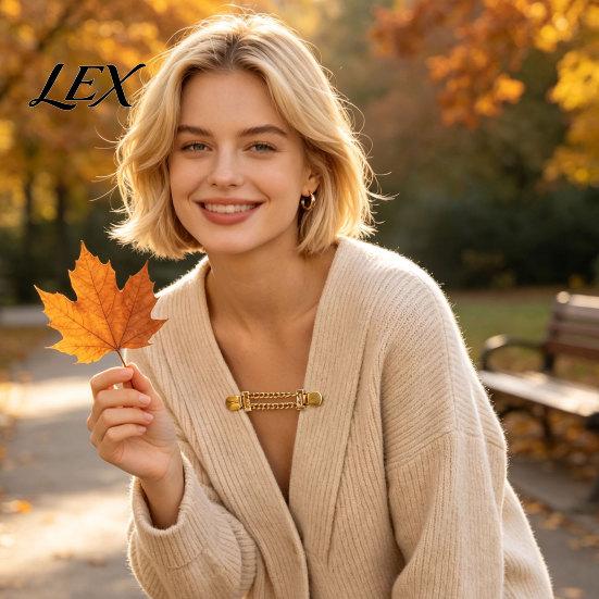 Decorative Cloak Chain 3Pcs Vintage Sweater Clips for Women Girls, Retro Double Chains Cardigan Clips, Elegant Collar Clip Brooch Dresses Shawls,