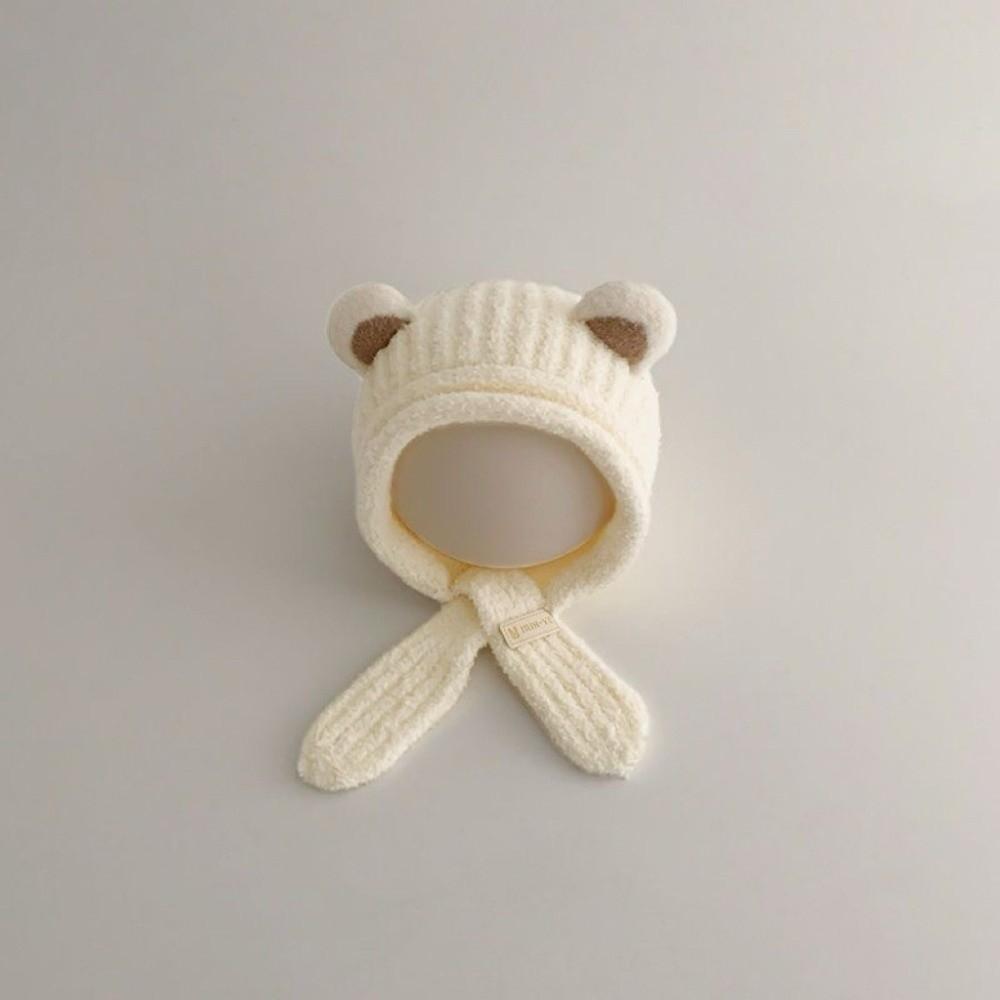 Warm Lining Baby Knit Hat Knit Material Earflap Hat Classic Winter Hat  Outdoor Wear