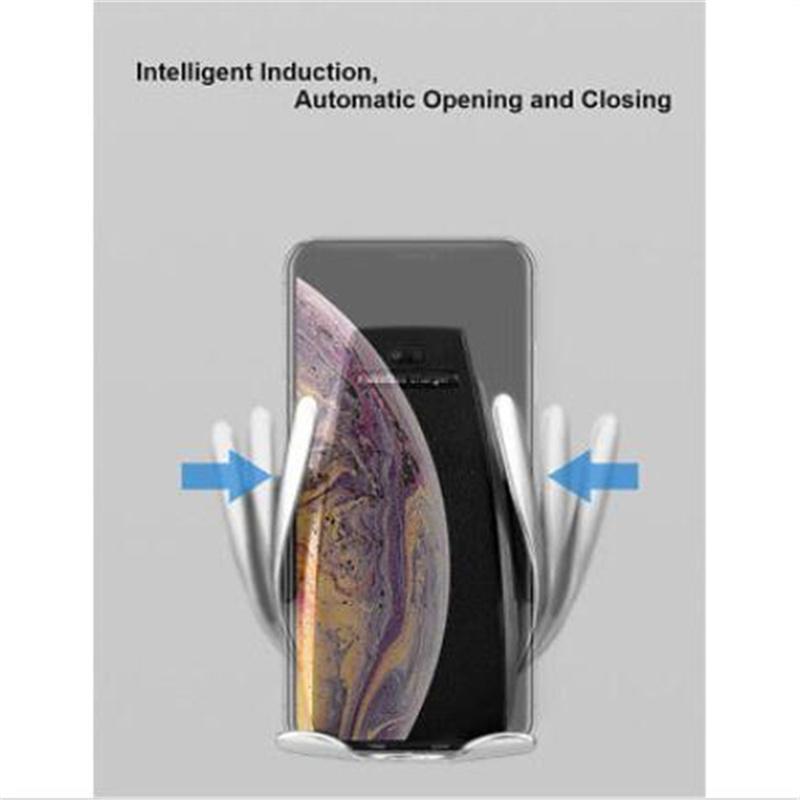 ИК Смарт Автоматический Зажим Автомобильное Беспроводное Зарядное Устройство для Телефона с Быстрой Зарядкой с TYPE-C Приемником