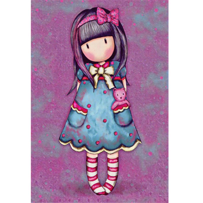 Full 5D Diy Diamond Painting Blue Dress Girl Diamond Embroidery Full Lay Anime Cross Stitch Kits Home Decor Handmade Gift