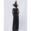 L New Halloween Black High Split Sexy Witch Dress Evil Witch Costume Stage Costume