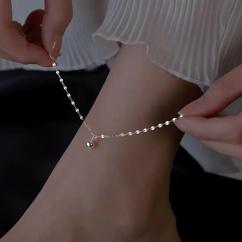 Minimal Beads Anklets For Women Simple Vintage Beach Cuban Feet Chain Ankle Bracelet On Leg Summer Foot Female Jewelry
