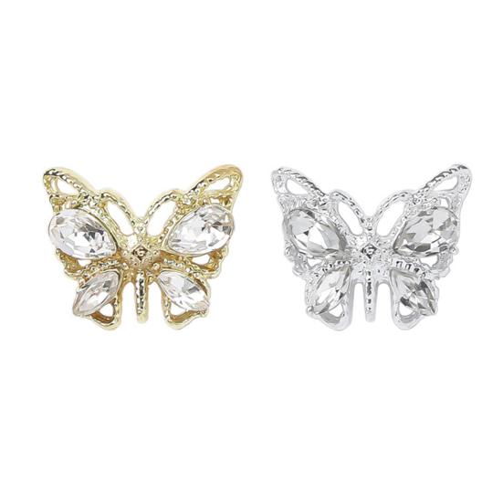 20 шт. подвески для ногтей в виде бабочек, блестящие стразы, инкрустация, искусственные кристаллы, 3D-подвески, аксессуары для маникюра своими руками, украшения для дизайна ногтей, чехлы для телефонов