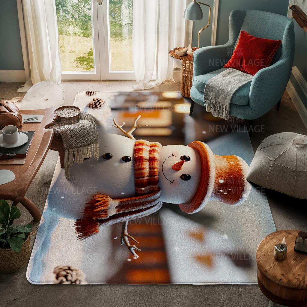 Ковер у входа в дом Домашний коврик у двери Гостиная Ванная Комната Ноги ванная комната Нескользящие коврики с водопоглощением для ванной Счастливого Рождества зима