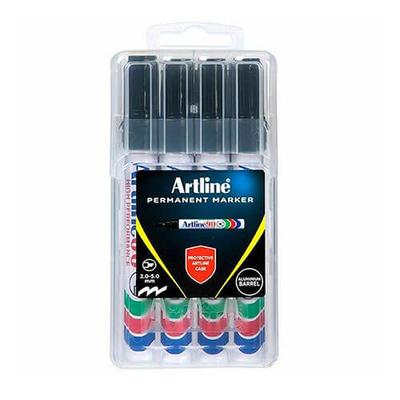 Перманентный маркер Artline 5 мм скошенный (Черный 4/кейс)