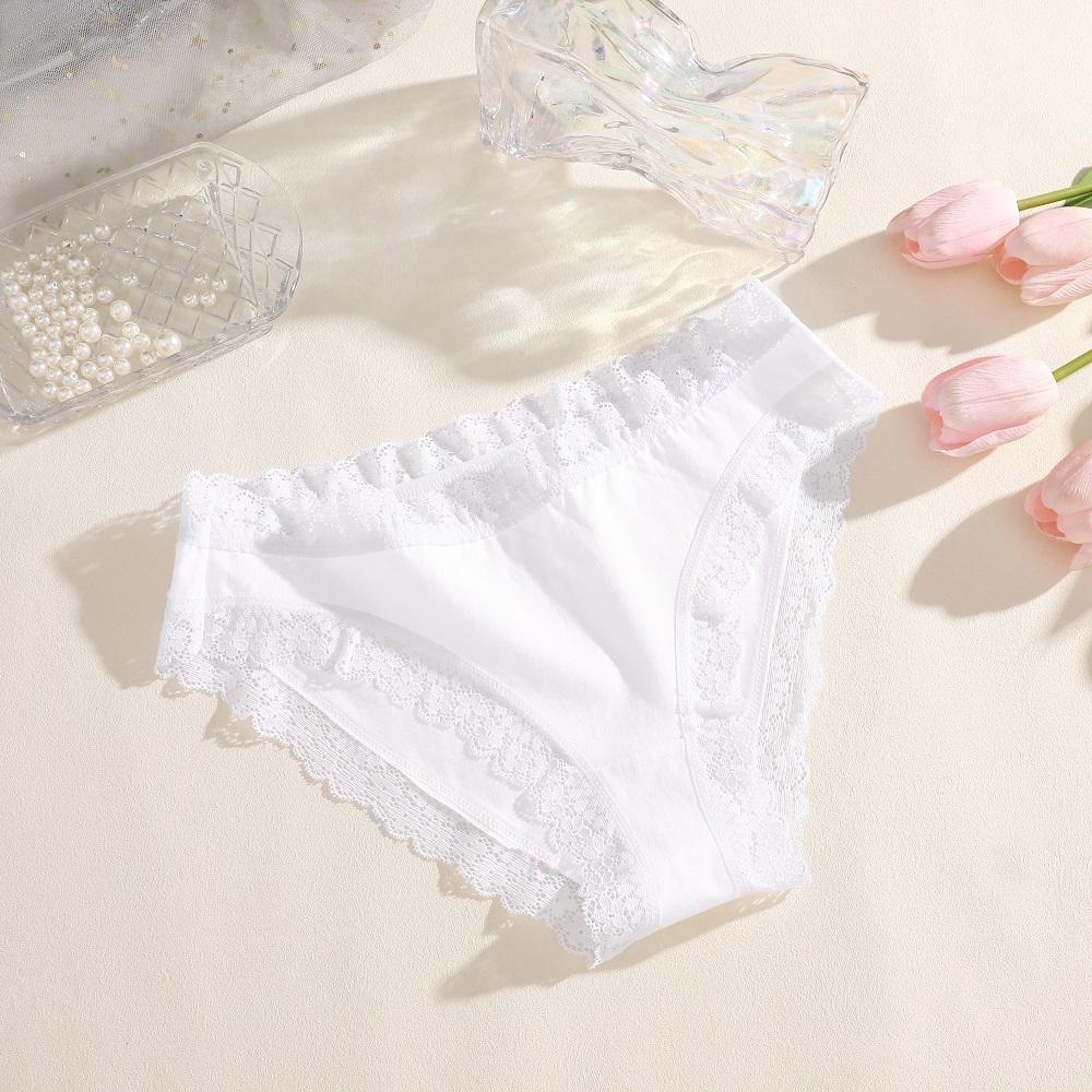 1PCS Cotton Panties for Women Sexy Lace Briefs Low Rise Breathable Underwear Tie-Dye Butterflies Print Soft Lingerie for Girls