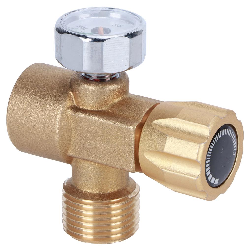 Адаптер для заправки CO2, латунный соединитель ASA с соединением W21.8-14, манометр 3000 фунтов на квадратный дюйм