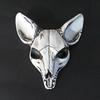 3D Fox Skull Wall Sculpture Home Office Living Room Wall Art Decoration Halloween Spooky Animal Skull Resin Figurine Statue Wall Ornament