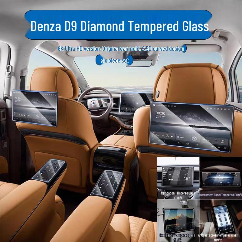 Denza D9 2024 Навигация и Приборная панель HD Защитная пленка из закаленного стекла