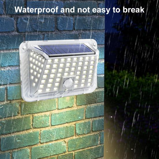 Уличная садовая лампа освещает ваше открытое пространство с помощью 90 светодиодов на солнечной энергии, 3 режима освещения, водонепроницаемый настенный светильник с датчиком движения