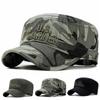 Letter Embroidery Flat Top Camouflage Baseball Cap Cotton Adjustable Outdoor Navy Commando Tactical Hat Sun Hats Fishing Caps