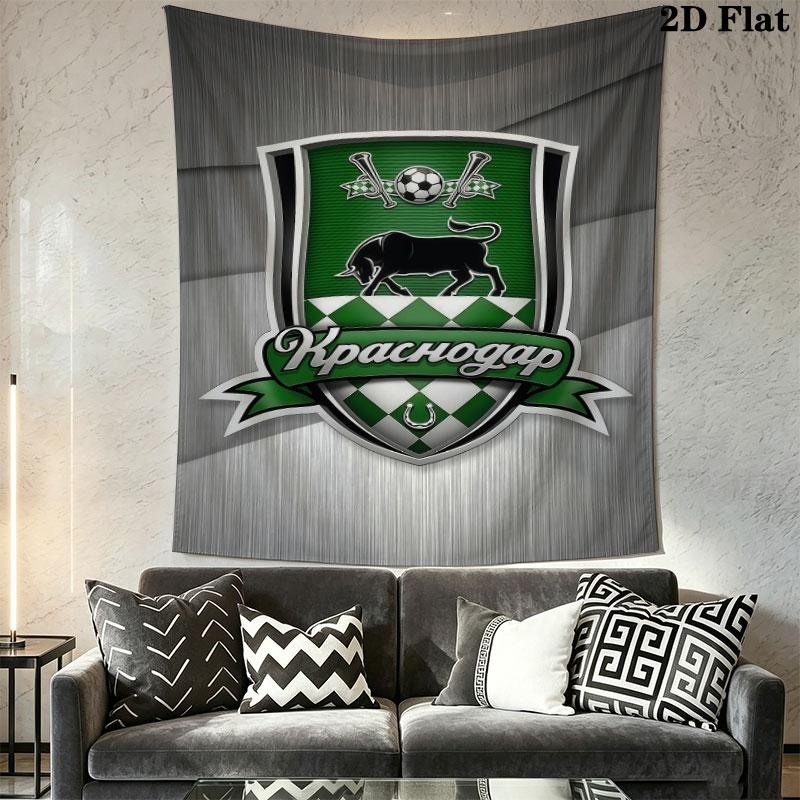 FC Krasnodar Fight Wall Hanging Printed Fabric Blanket Decorative Tapestries for Bedroom Living Room Home Decor