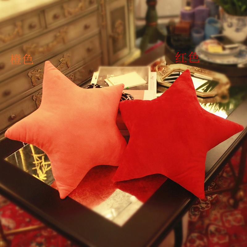 Love Heart Throw Pillow Peach Heart Five-Star Cushion Plush Toy Kindergarten Five-Pointed Star Rag Doll Children'S Holiday Gift