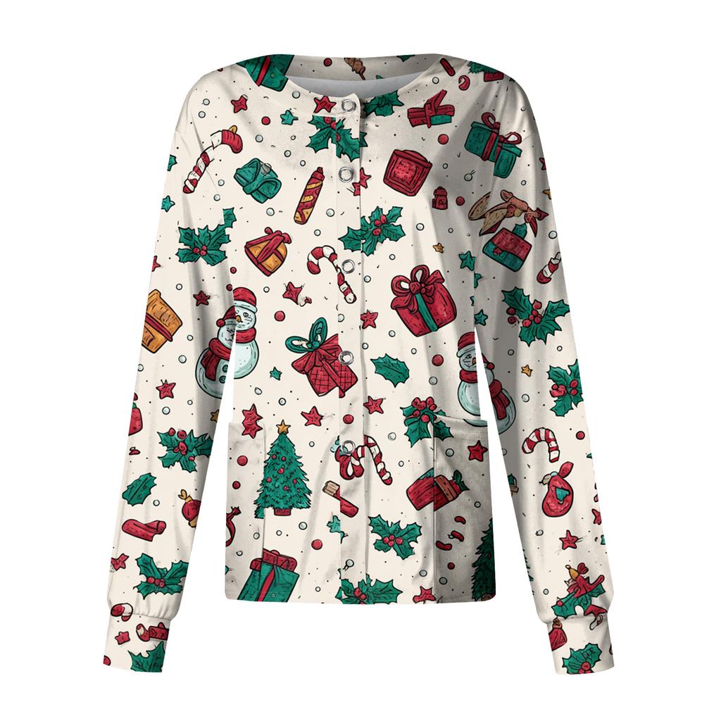 Women's Casual Long Sleeve Single Breasted Printed Dry-nurse Top