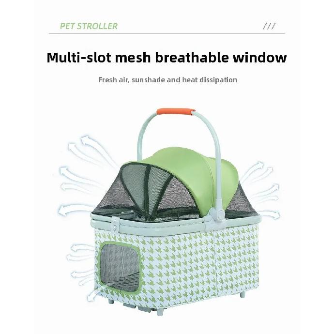 1pcs Portable Pet Stroller Suitable for Travel Washable Pet Stroller Cat and Dog Stroller Lightweight and Foldable Pet Cart