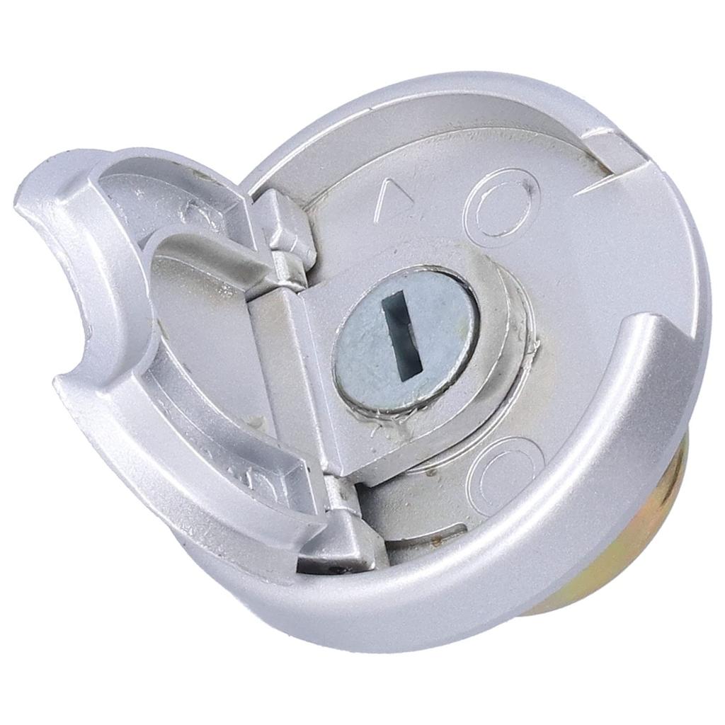 Крышка бензобака, Qiilu Крышка бензобака с ключом Замок Детали из нержавеющей стали Нержавеющая сталь