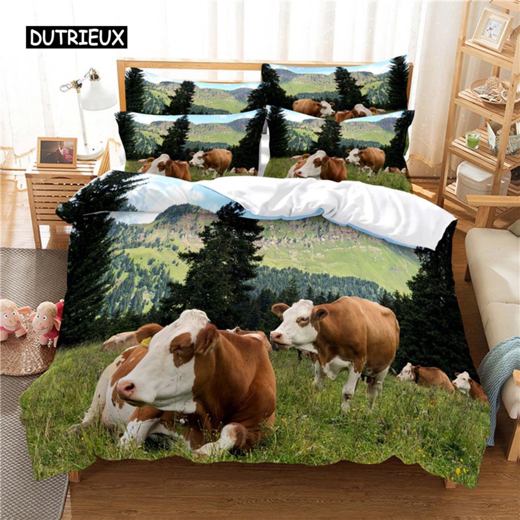 Blue Sky Cow Bedding Set Duvet Cover Set 3d Bedding Digital Printing Bed Linen Queen Size Bedding Set Fashion Design