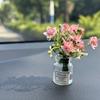 Нежные миниатюрные горшечные цветы в ассортименте цветов, декор из зелени для приборной панели автомобиля, настольные фигурки для DIY-поделок, домашнее украшение