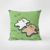 Korean Line Puppy Pillow, Fresh Sofa Pillow, Modern Chair Back Line Pillow Cover, Living Room Cushion Cover