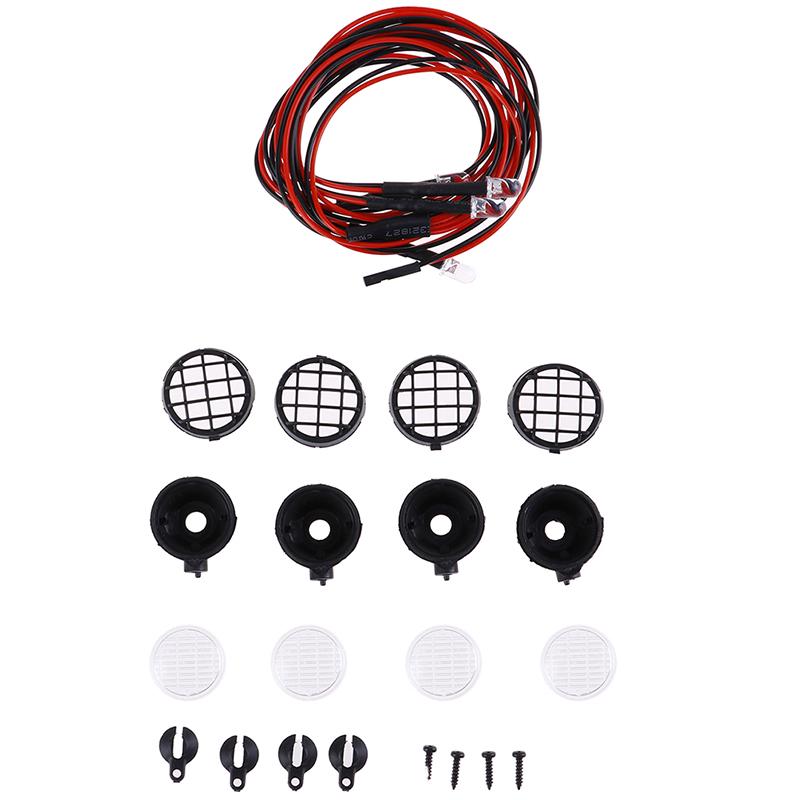 4 шт. Светодиодный прожектор, потолочный светильник, абажур для радиоуправляемого краулера 1/10 Axial Scx10