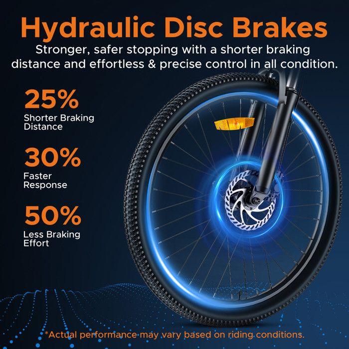 Electric Bike - HILLMILES - MileTrail 1 - 26" - Removable Battery 36V 13Ah - Range 100km