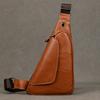Повседневная Модная Мужская Сумка на Плечо Сумка-Рюкзак Crossbody из Натуральной Кожи Сумка Мужская Наплечная Сумка для Улицы Ручной Работы Мужская Нагрудная Сумка