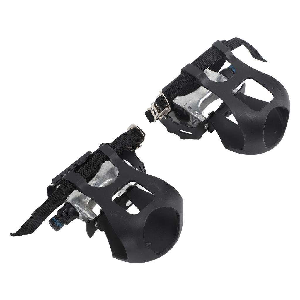 1 пара педалей для велотренажера, алюминиевые педали для велотренажера с зажимом для носка и ремнями 916