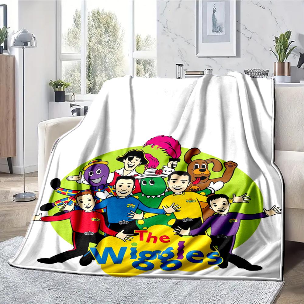 The Wiggles Theme Printed Blanket - Perfect for Couch, Bed, Travel & Outdoor Use | Machine Washable, Cozy & Durable.