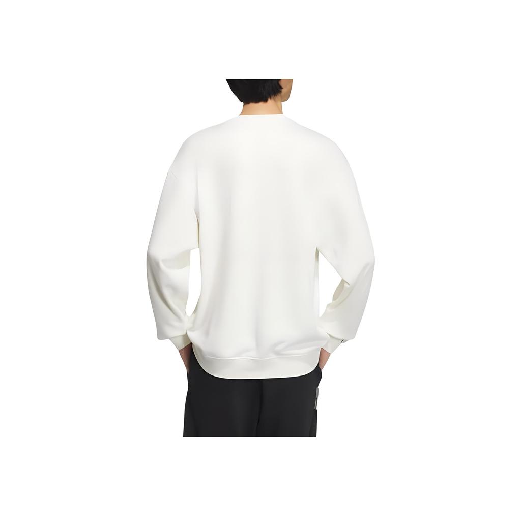 Adidas Casual Thick Round Neck Pullover Long Sleeve Sweatshirt Unisex Sweatshirt Jade-White JM9111