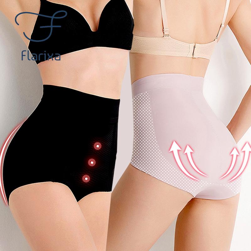 Flarixa Women's Tummy Control Pants High Waisted Bodyshaper Seamless Hip Lifer Anti-SeeThrough Girl's Lingerie Female Underwear