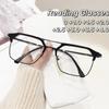 Double Beam Square Frame Presbyopia Glasses Fashionable Metal Half Frame Reading Glasses for Men Anti Blue Light Eyewear