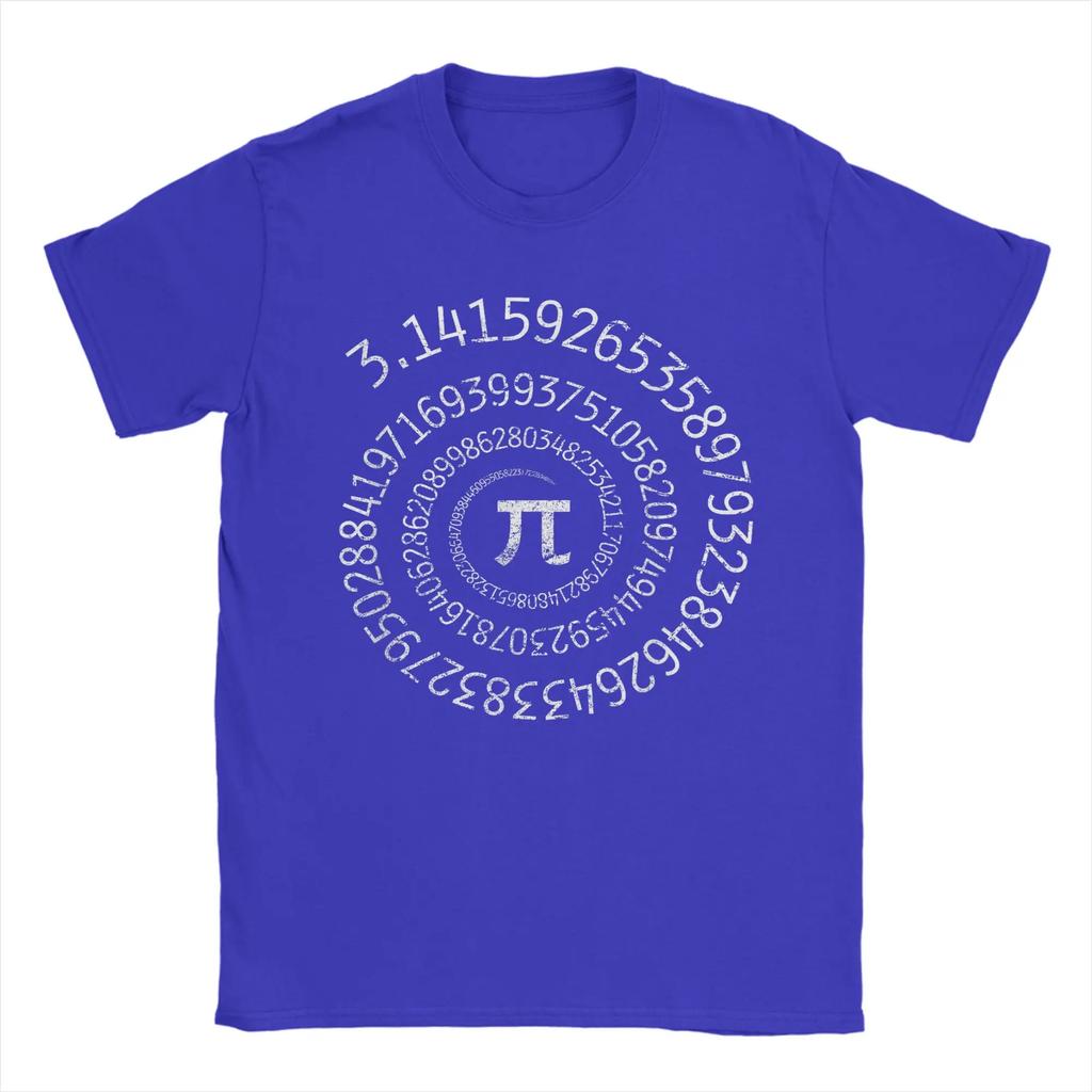 Pi Day Shirt Spiral Pi Math For Pi Day 314 Unisex T Shirts Humorous Tee Shirt Short Sleeve Round Collar Tshirts Clothing