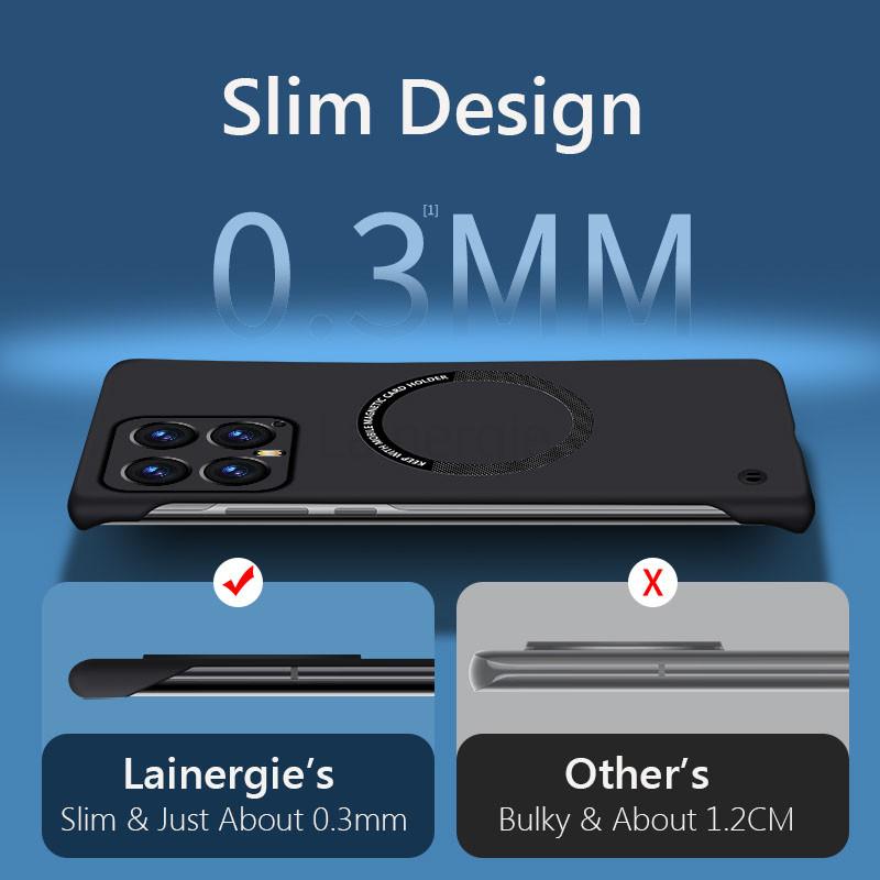 Frameless Magnetic For Magsafe Slim Case For Xiaomi 14 Pro Xiaomi14 Pro 5G Wireless Charging Hard Back Cover