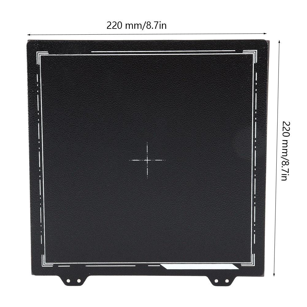 Черная Порошковая Пластина из Пружинной Стали для Prusa Anet CR 20 220мм Магнитная Наклейка Сторона B