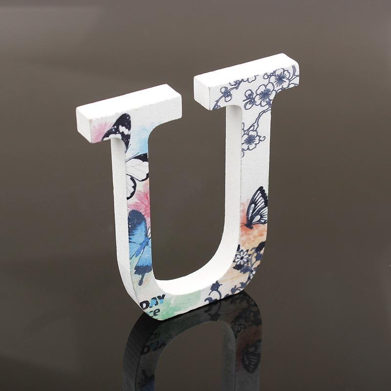 Wooden Alphabet Craft Letters Plaque Home Wedding Nursery Party Decoration