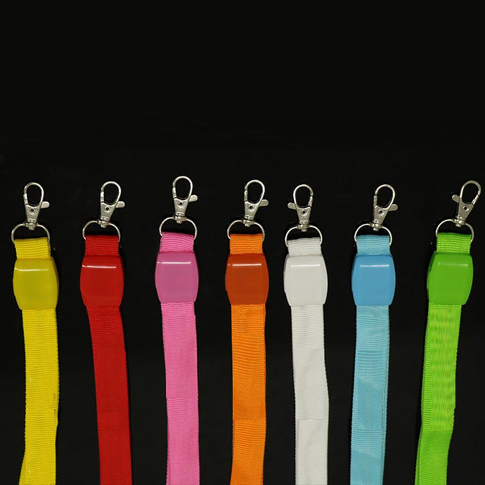 LED Light Up Neck Strap Flashing Lanyards Card Holder ID Badge Case Cruise Lanyards Keychain