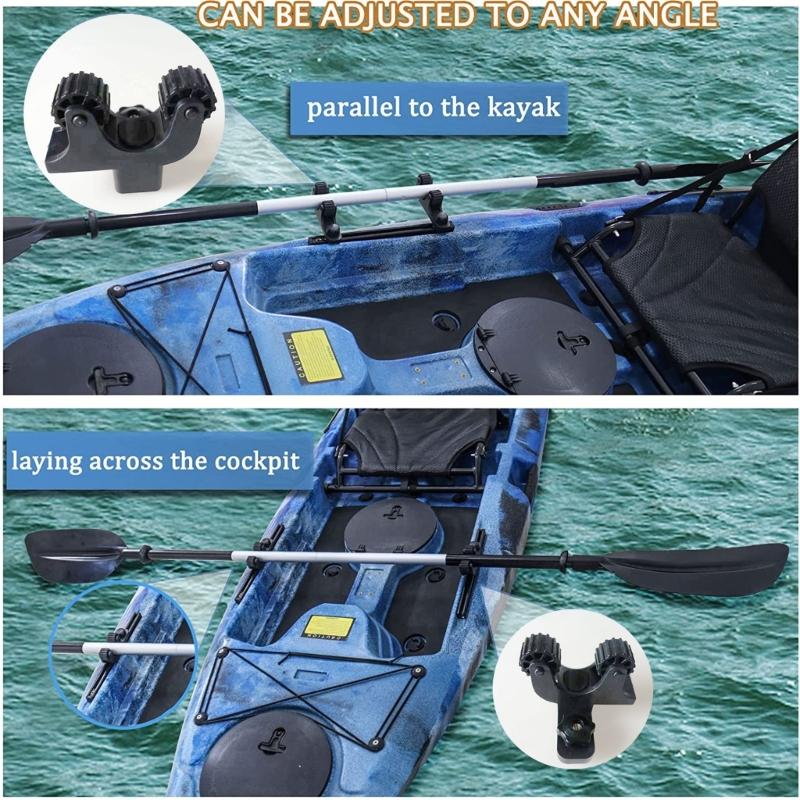 2x Summer Canoe Paddle Holder Track Mount Accessories Kayak Oar Holder Compatible for Fast Holding Paddle Fishing Gears