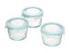 Yoshikawa 3-Point Locking Glass Storage Containers, Mini Round, 150ml, Set of 3, Gift Wrapping Available, SJ2719