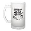 Chope À Bière - PLANETEE - J'peux Pas Minimaliste - Givré - Verre Trempé 470 Ml - Motif Imprimé